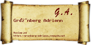 Grünberg Adrienn névjegykártya