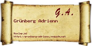 Grünberg Adrienn névjegykártya